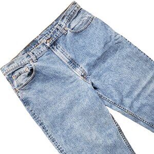 final VINTAGE 90s USA Levi's 550 Light Wash Denim Blue Jeans Distressed 40x30